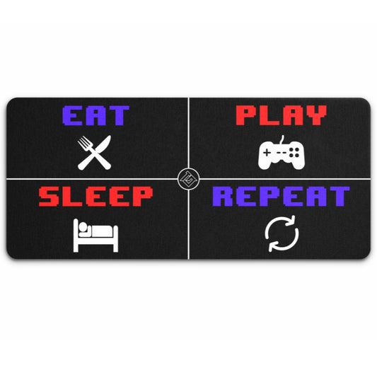 mauspad gaming eat play sleep repeat